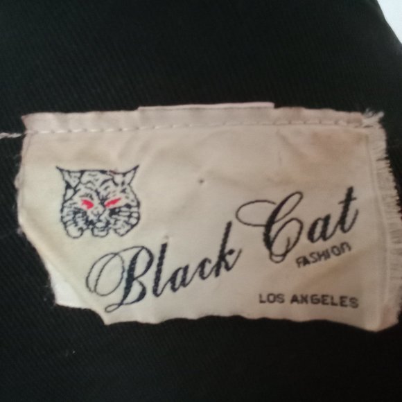 BLACK CAT Button Up Long Sleeve Black Mesh Women Jacket Medium - Picture 3 of 4